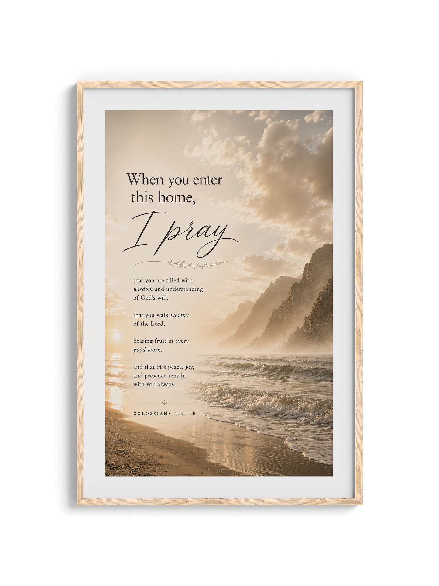 I Pray this For You Wall Art — Warm Coastal | Posters, Framed Posters and Canvases