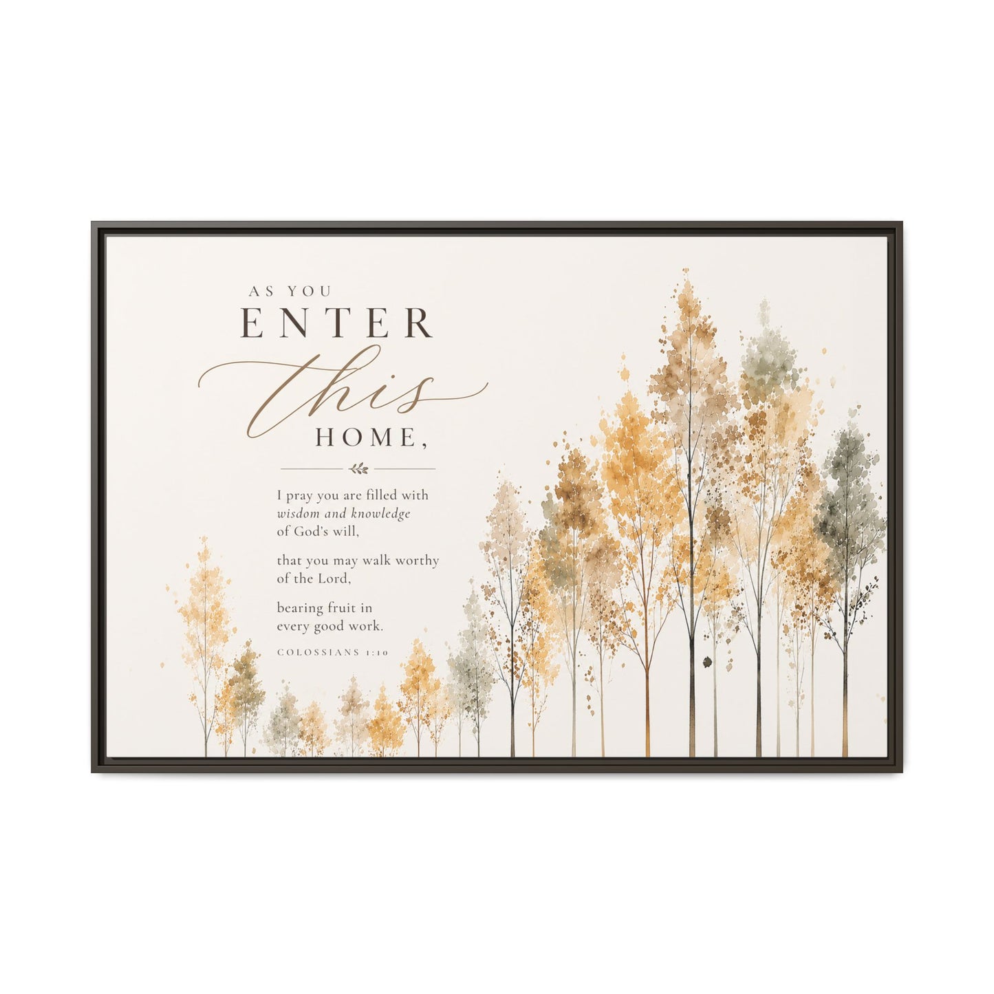 Larger Size Framed Canvases | I Pray this For You — Watercolor
