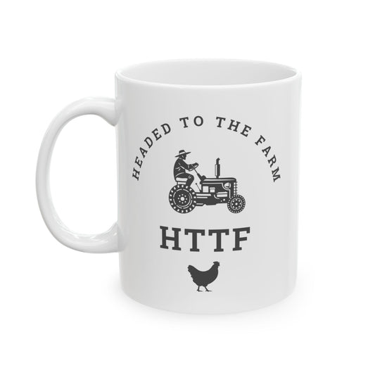 Headed to the Farm v1 — Mug — White