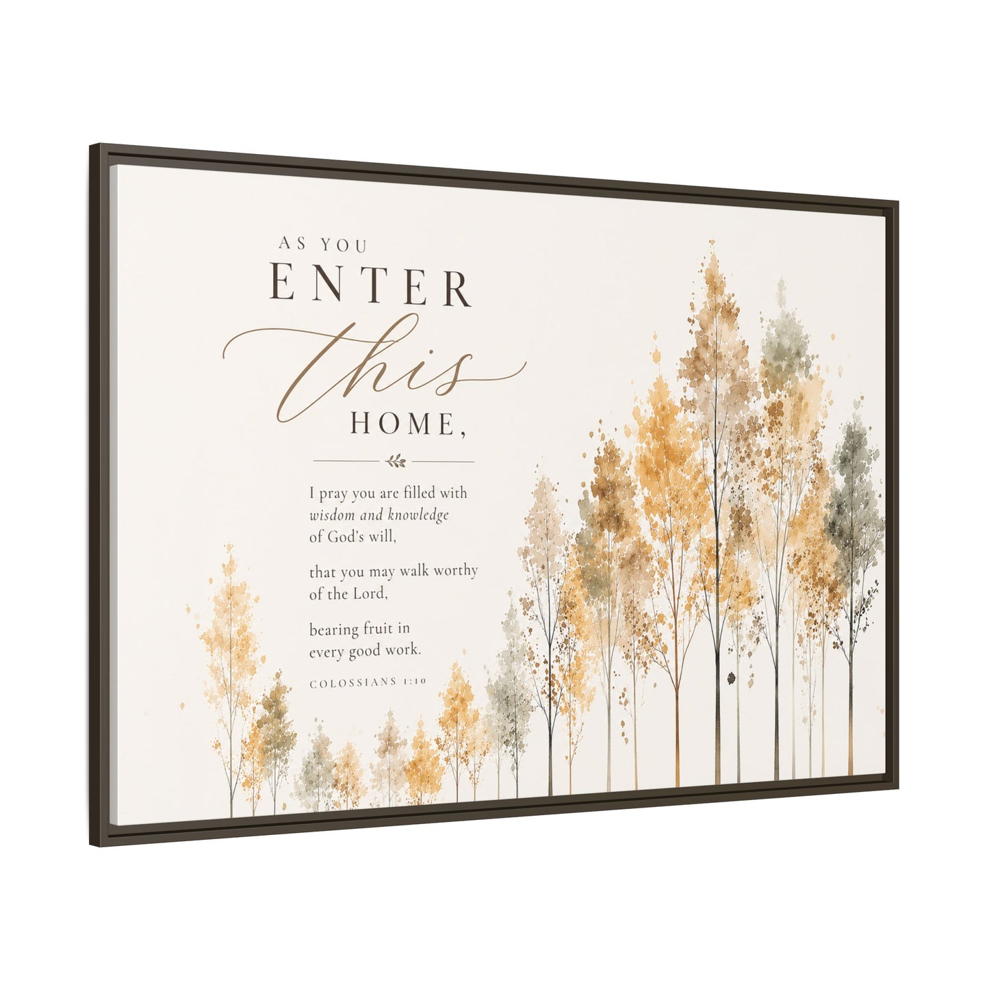Larger Size Framed Canvases | I Pray this For You — Watercolor