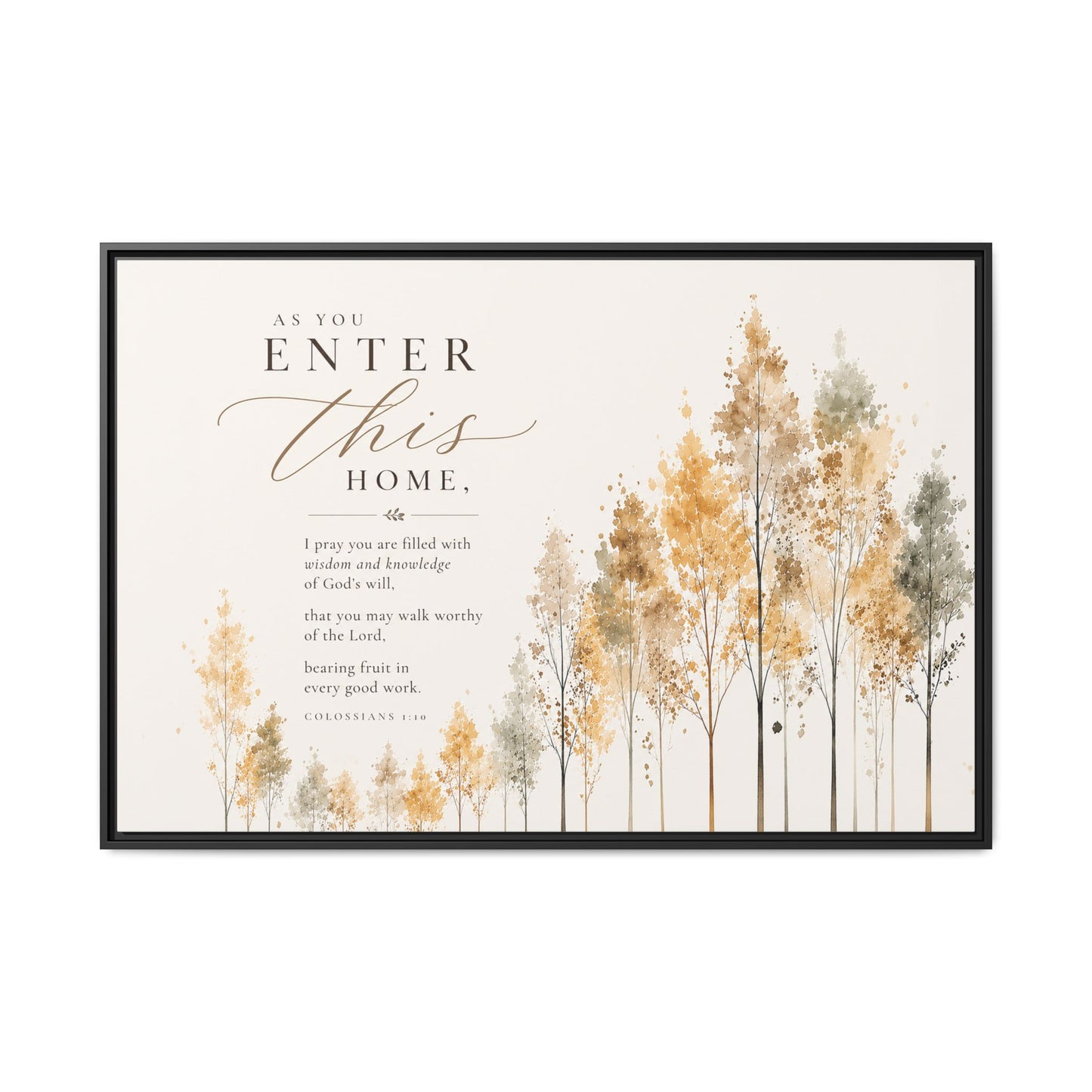 Larger Size Framed Canvases | I Pray this For You — Watercolor