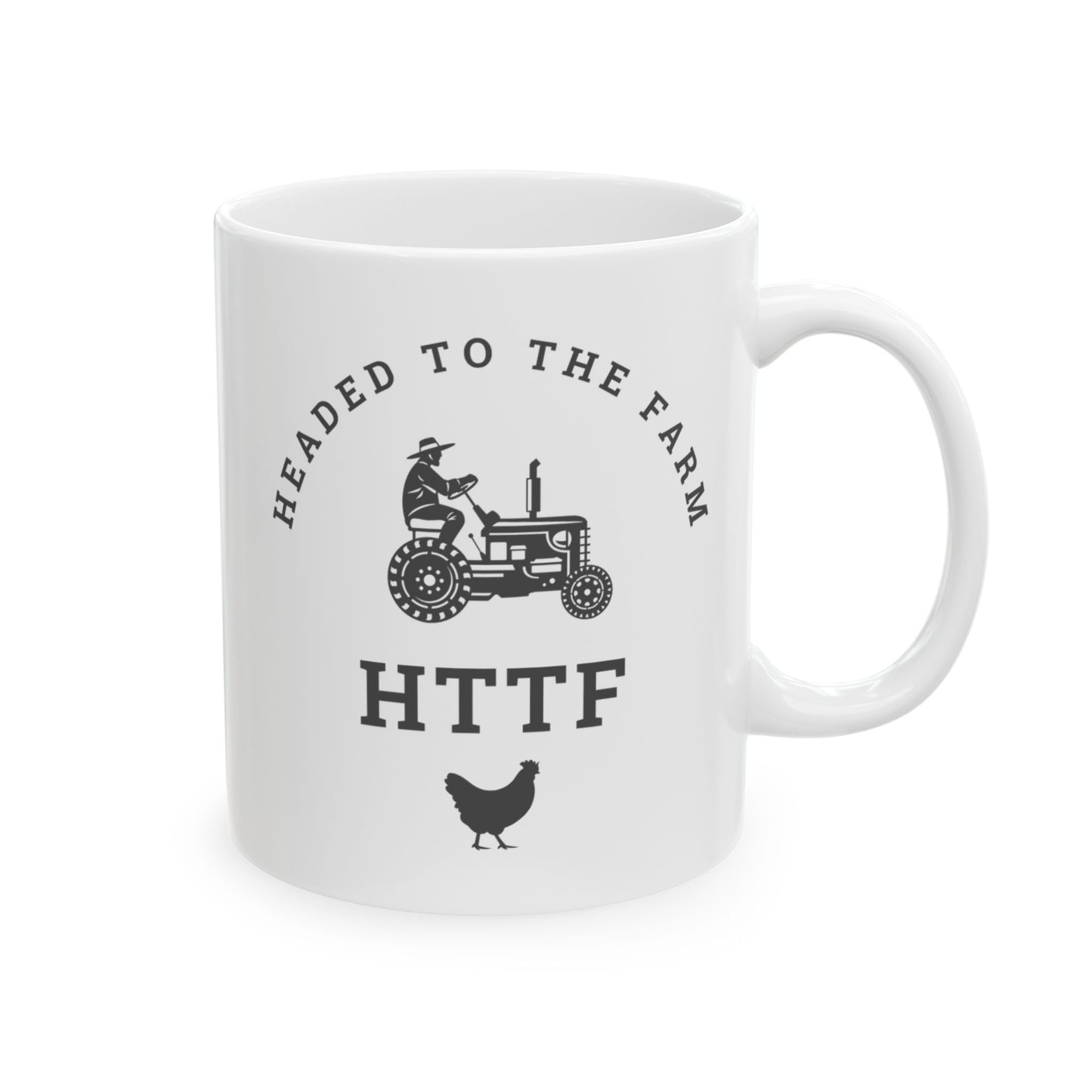 Headed to the Farm v1 — Mug — White