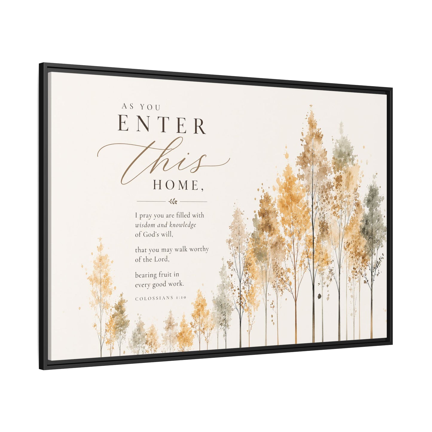 Larger Size Framed Canvases | I Pray this For You — Watercolor