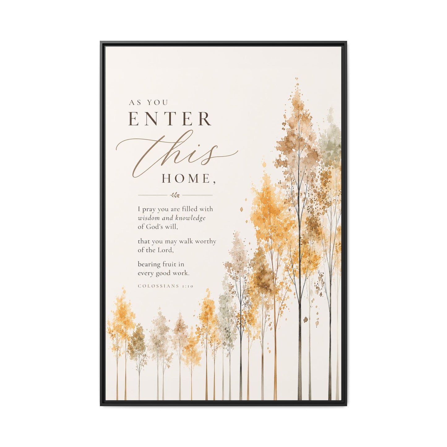 Larger Size Framed Canvases | I Pray this For You — Watercolor