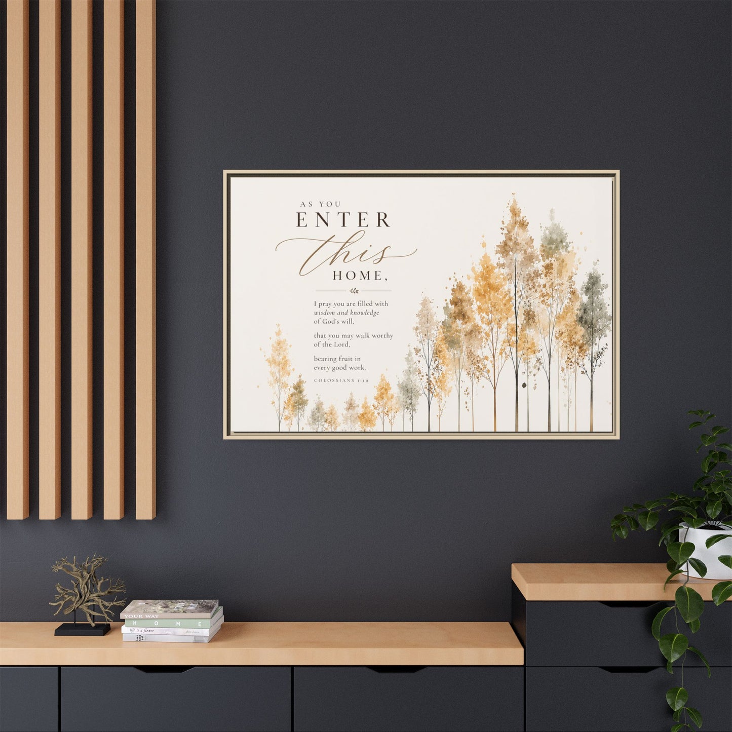 Larger Size Framed Canvases | I Pray this For You — Watercolor