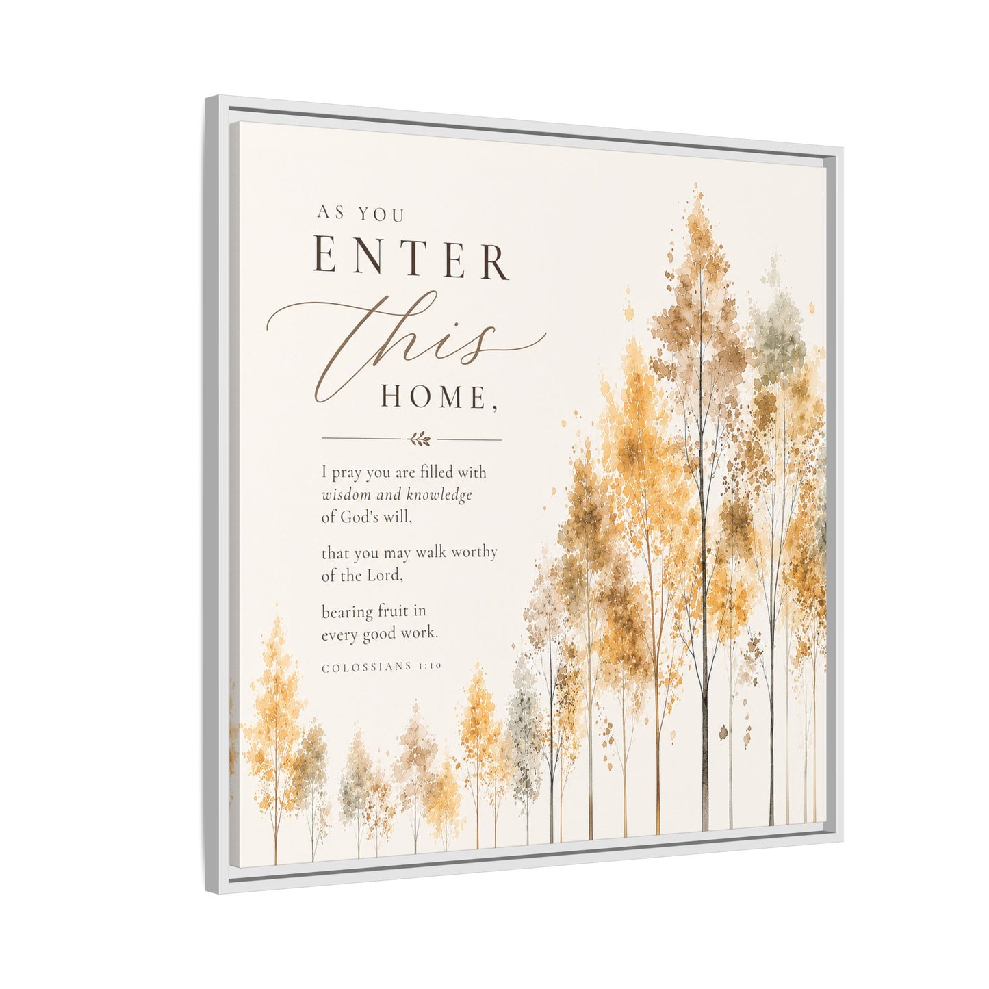 Larger Size Framed Canvases | I Pray this For You — Watercolor