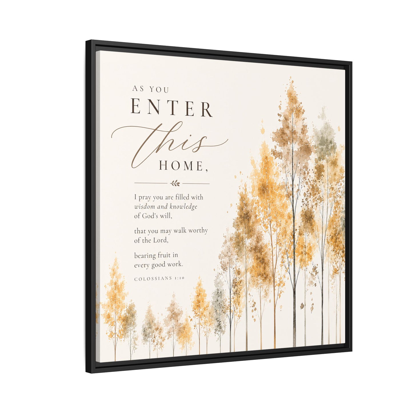 Larger Size Framed Canvases | I Pray this For You — Watercolor