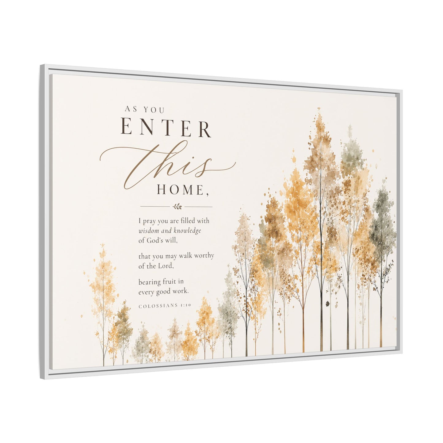 Larger Size Framed Canvases | I Pray this For You — Watercolor