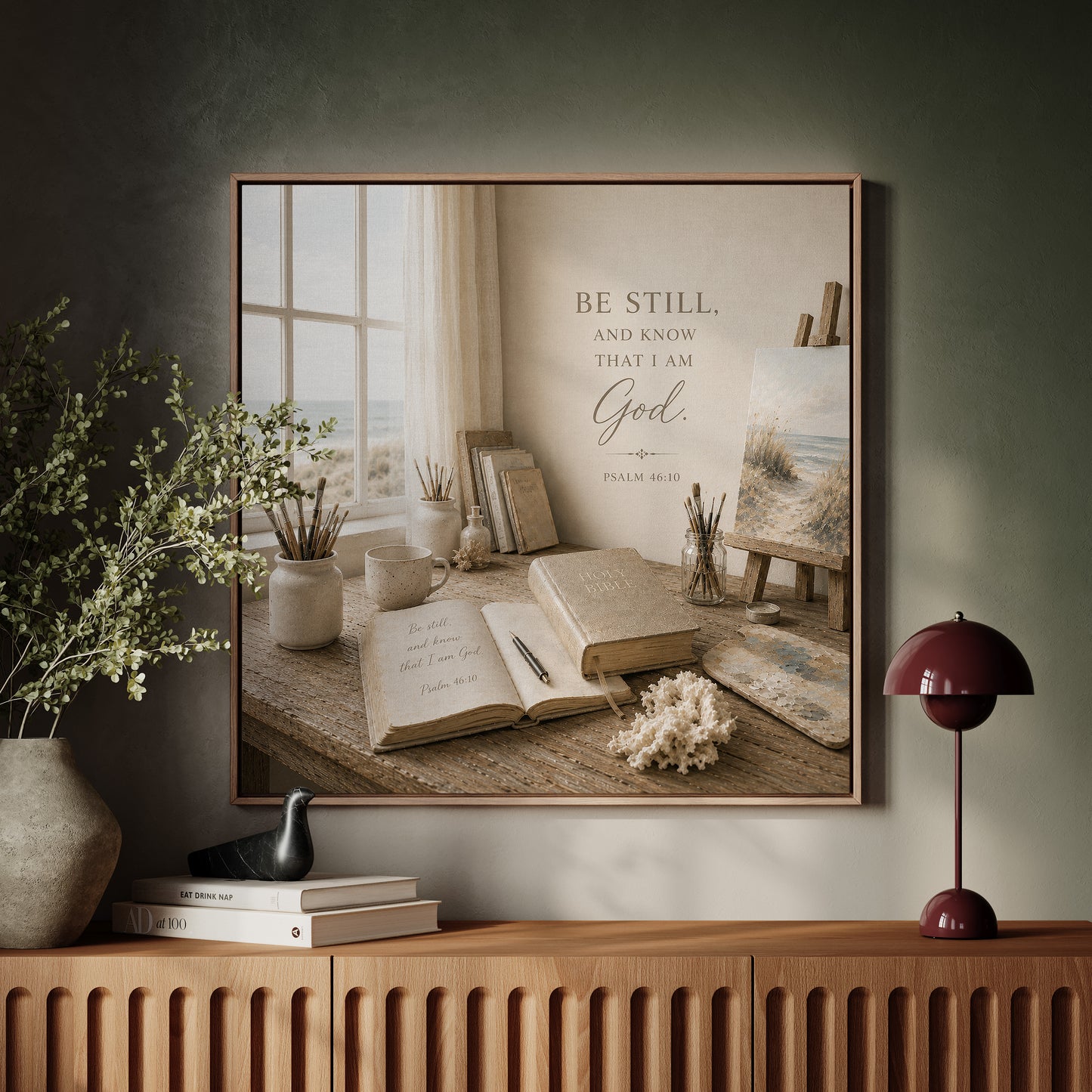 Be Still and Know — Coastal Study Room Art | Posters, Framed Posters and Canvases