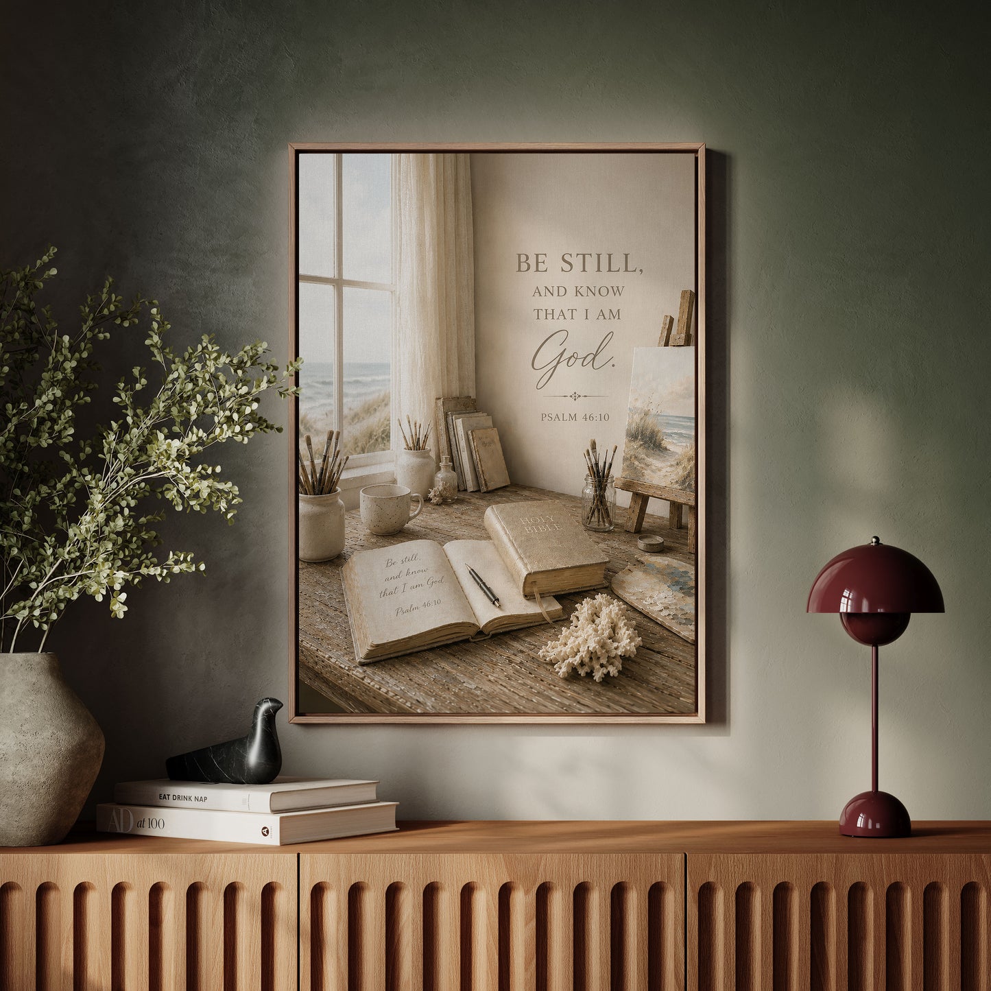 Be Still and Know — Coastal Study Room Art | Posters, Framed Posters and Canvases