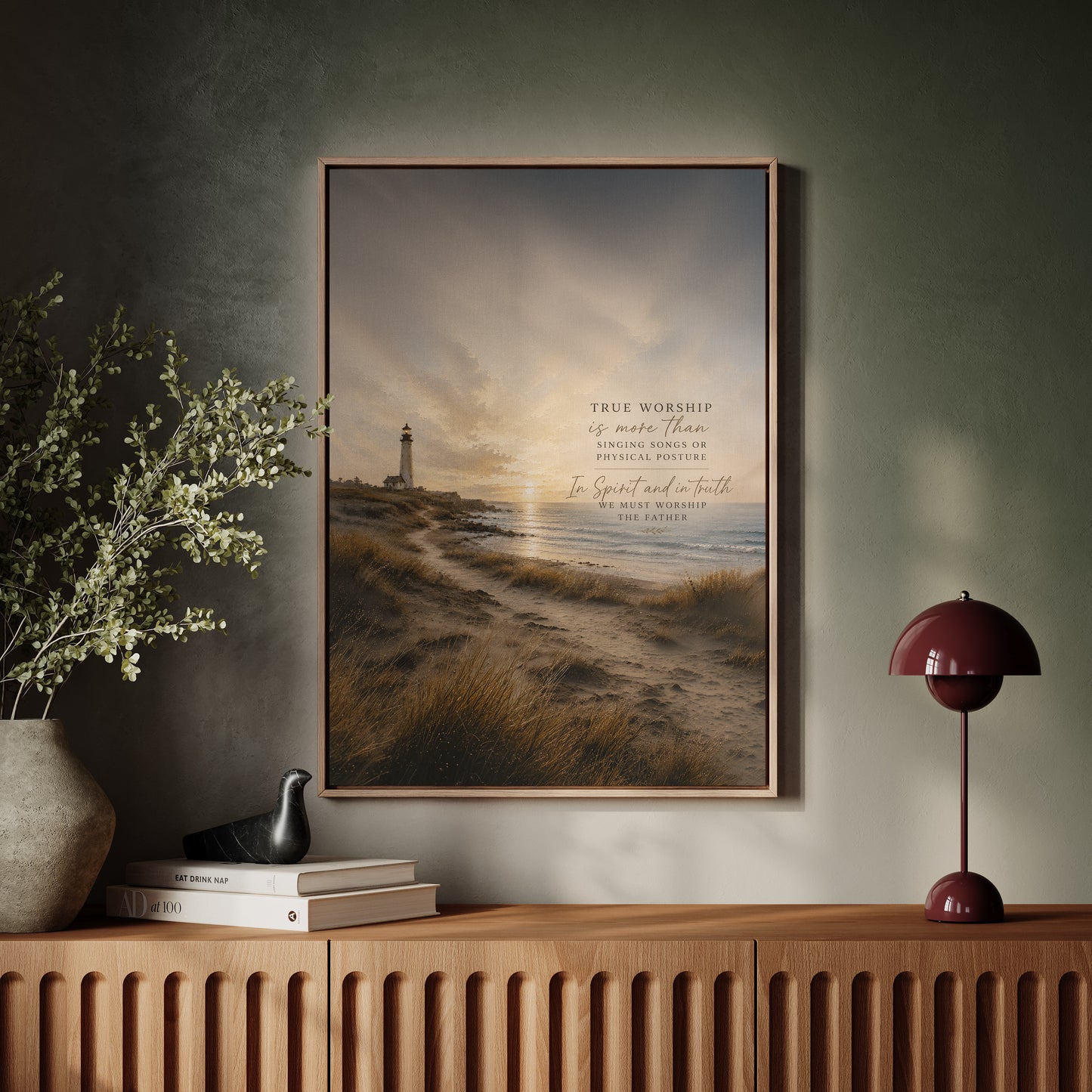 True Worship Lyrics Art | Lighthouse | Framed Canvas