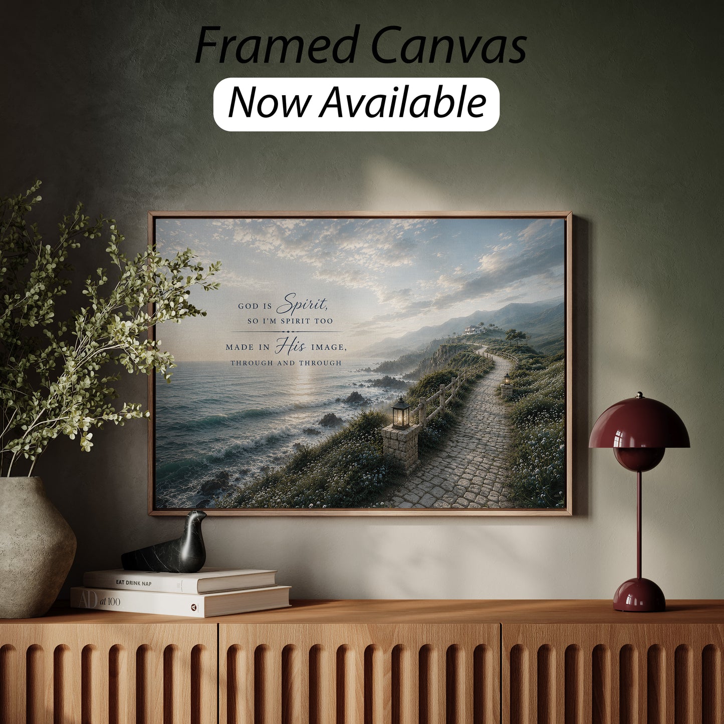 God is Spirit Wall Art - Coatal path | Posters, Framed Posters and Canvases