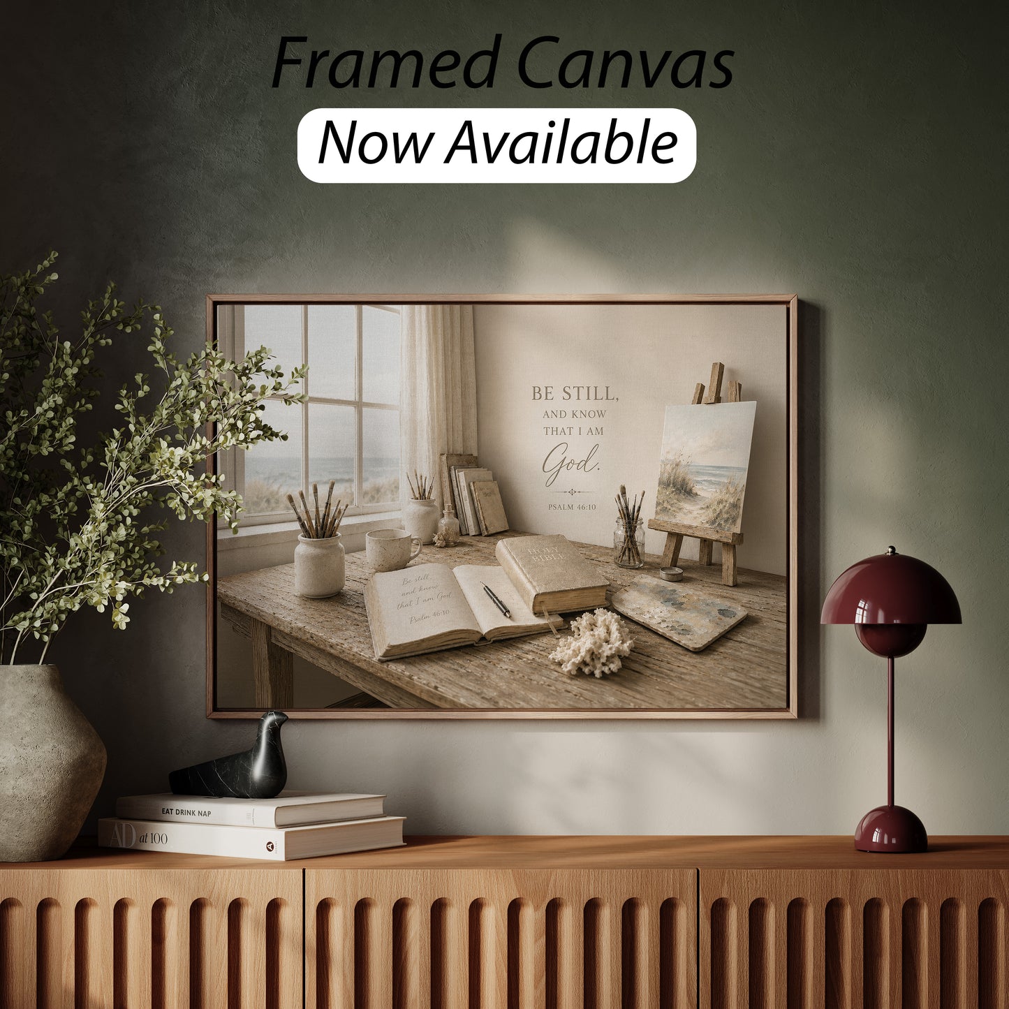 Be Still and Know — Coastal Study Room Art | Posters, Framed Posters and Canvases