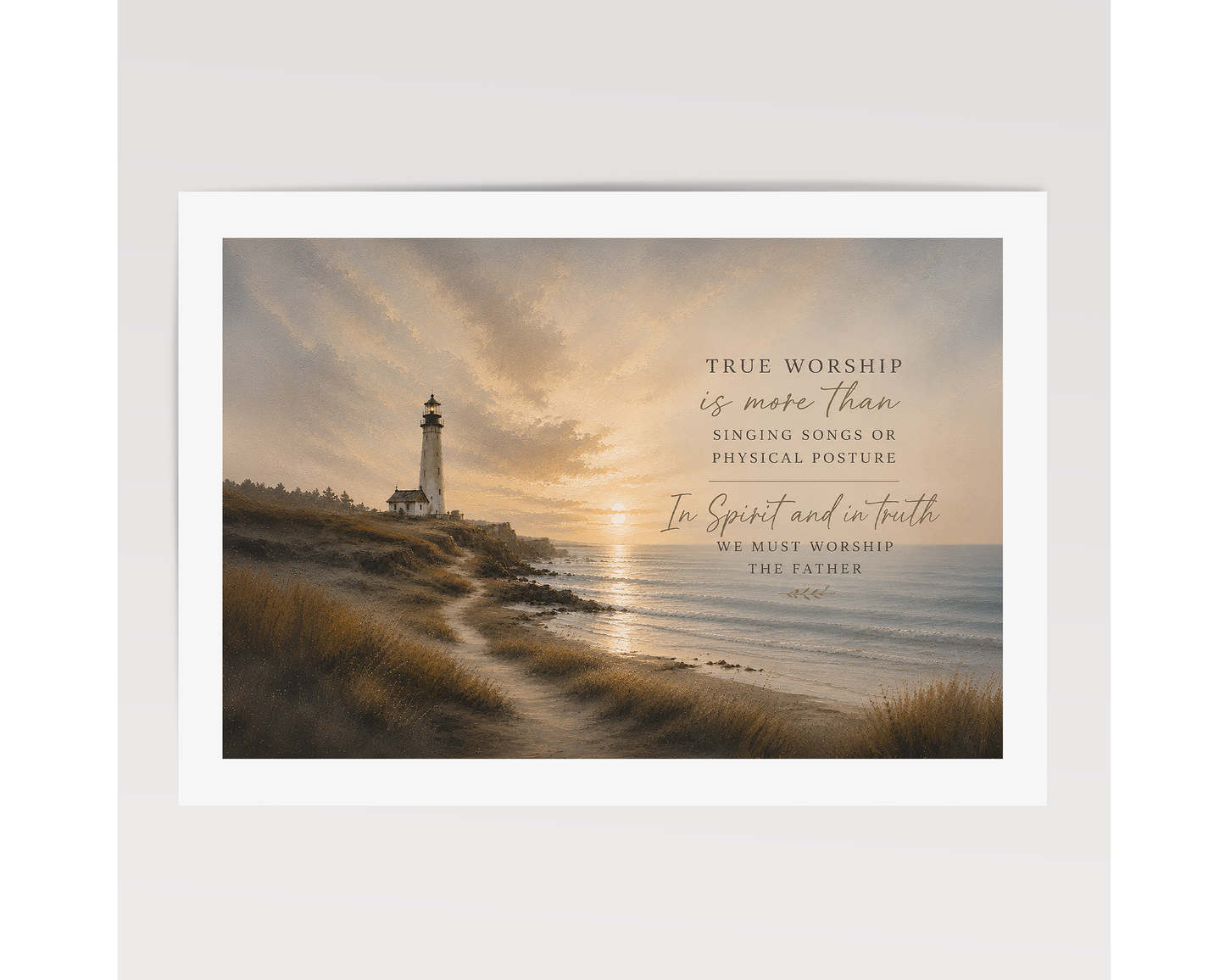 True Worship Lyrics Art — Lighthouse | Posters, Framed Posters and Canvases