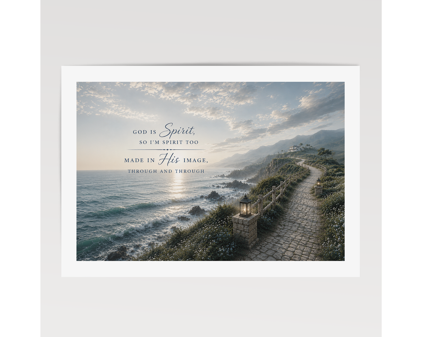 God is Spirit Wall Art - Coatal path | Posters, Framed Posters and Canvases