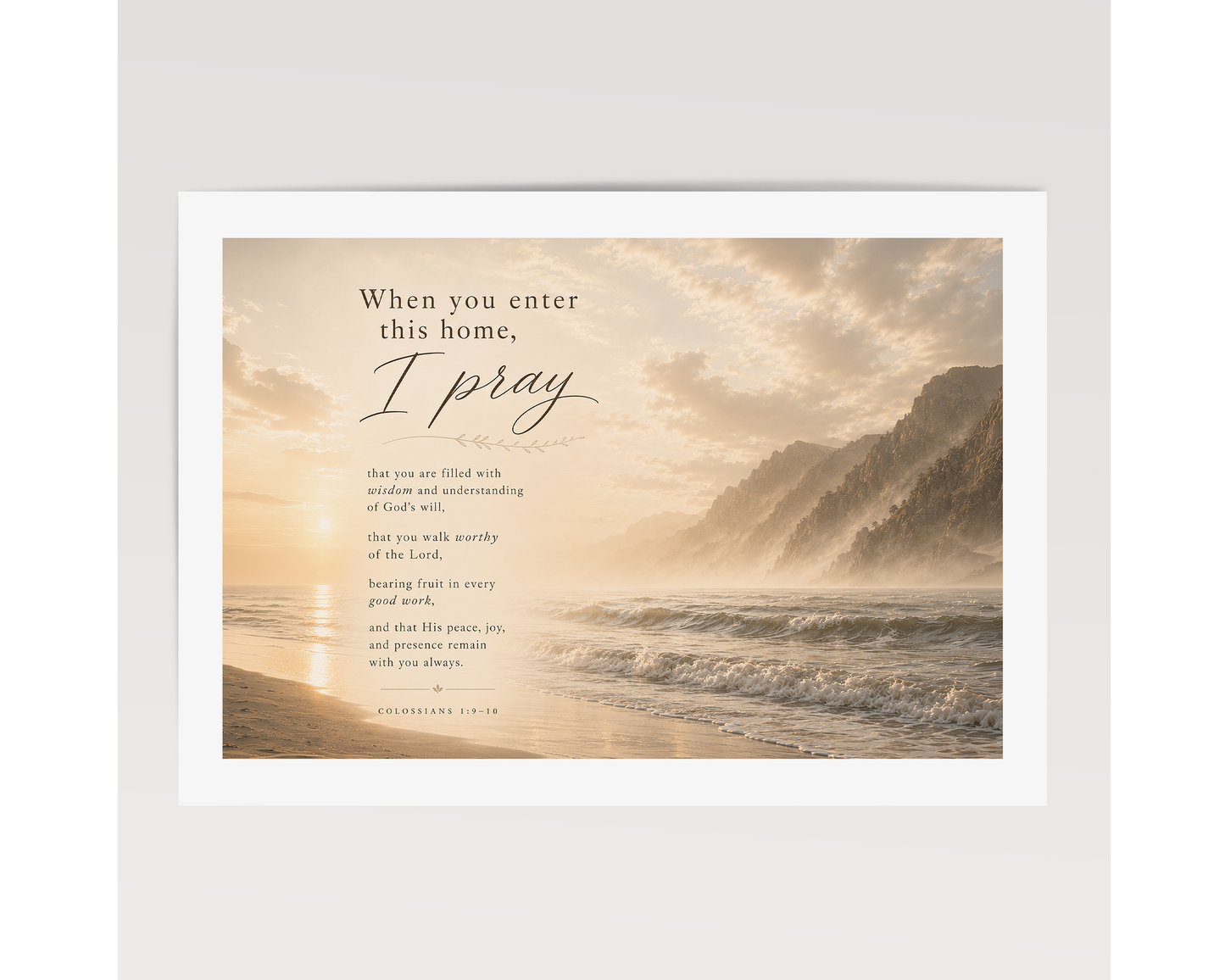 I Pray this For You Wall Art — Warm Coastal | Posters, Framed Posters and Canvases