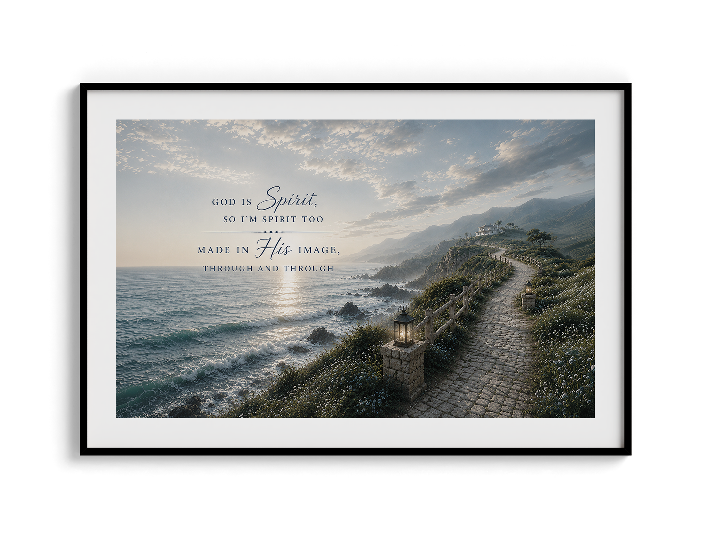 God is Spirit Wall Art - Coatal path | Posters, Framed Posters and Canvases