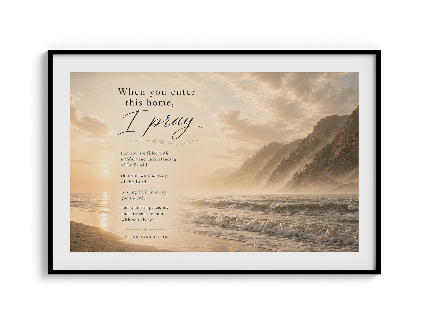 I Pray this For You Wall Art — Warm Coastal | Posters, Framed Posters and Canvases