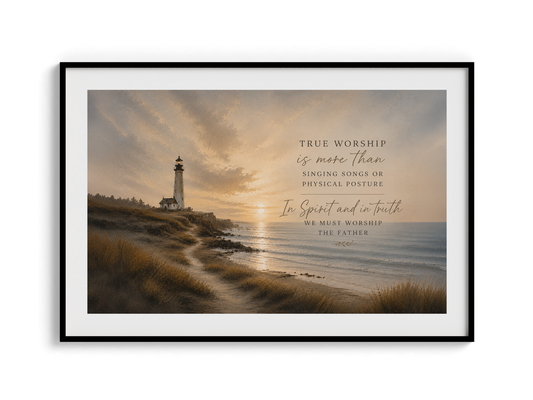 True Worship Lyrics Art — Lighthouse | Posters, Framed Posters and Canvases