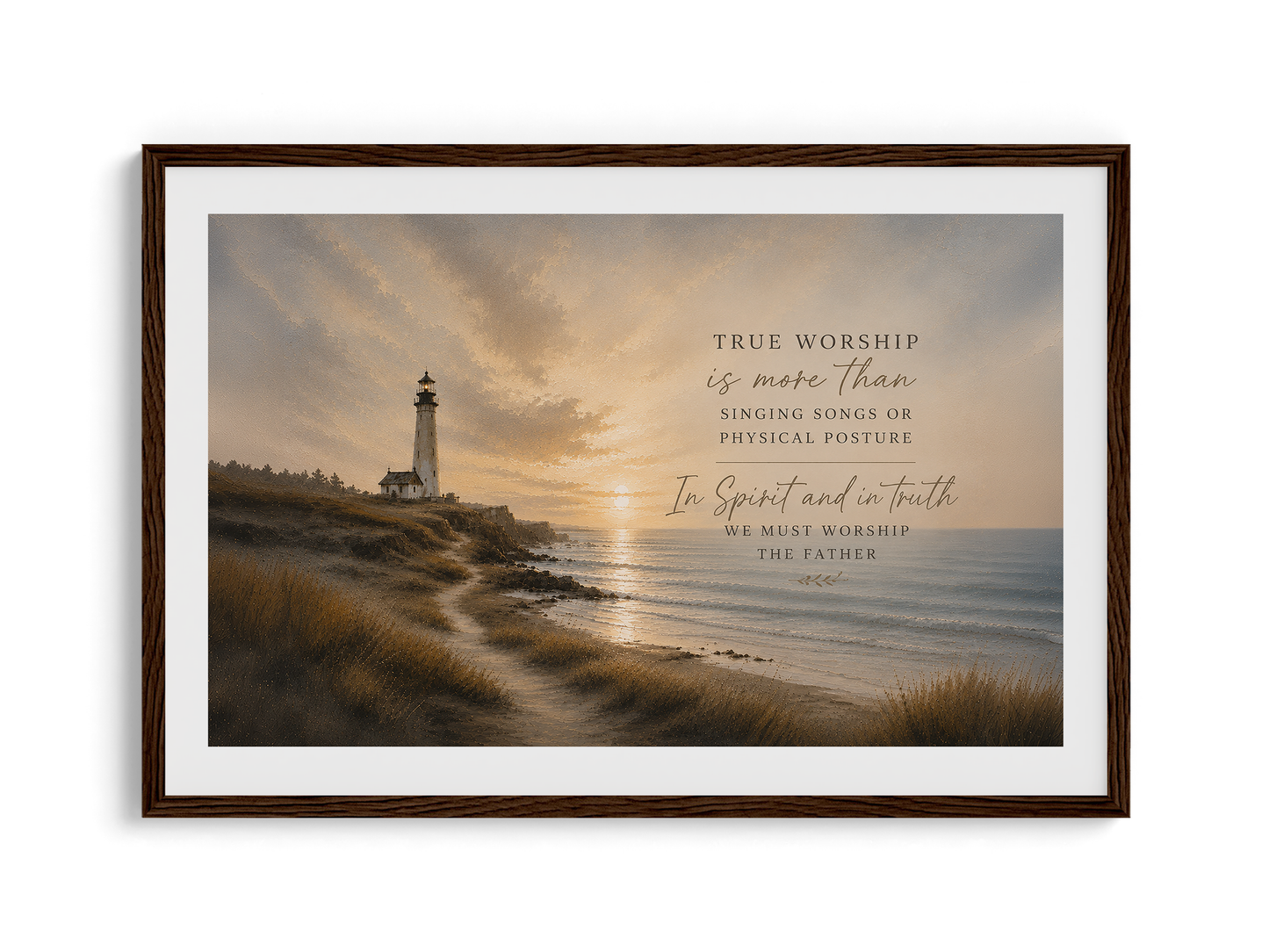True Worship Lyrics Art — Lighthouse | Posters, Framed Posters and Canvases