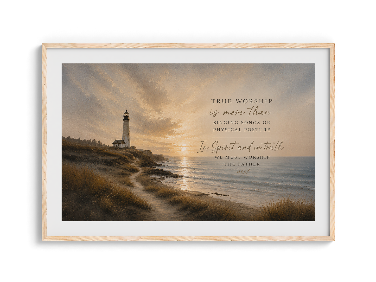 True Worship Lyrics Art — Lighthouse | Posters, Framed Posters and Canvases