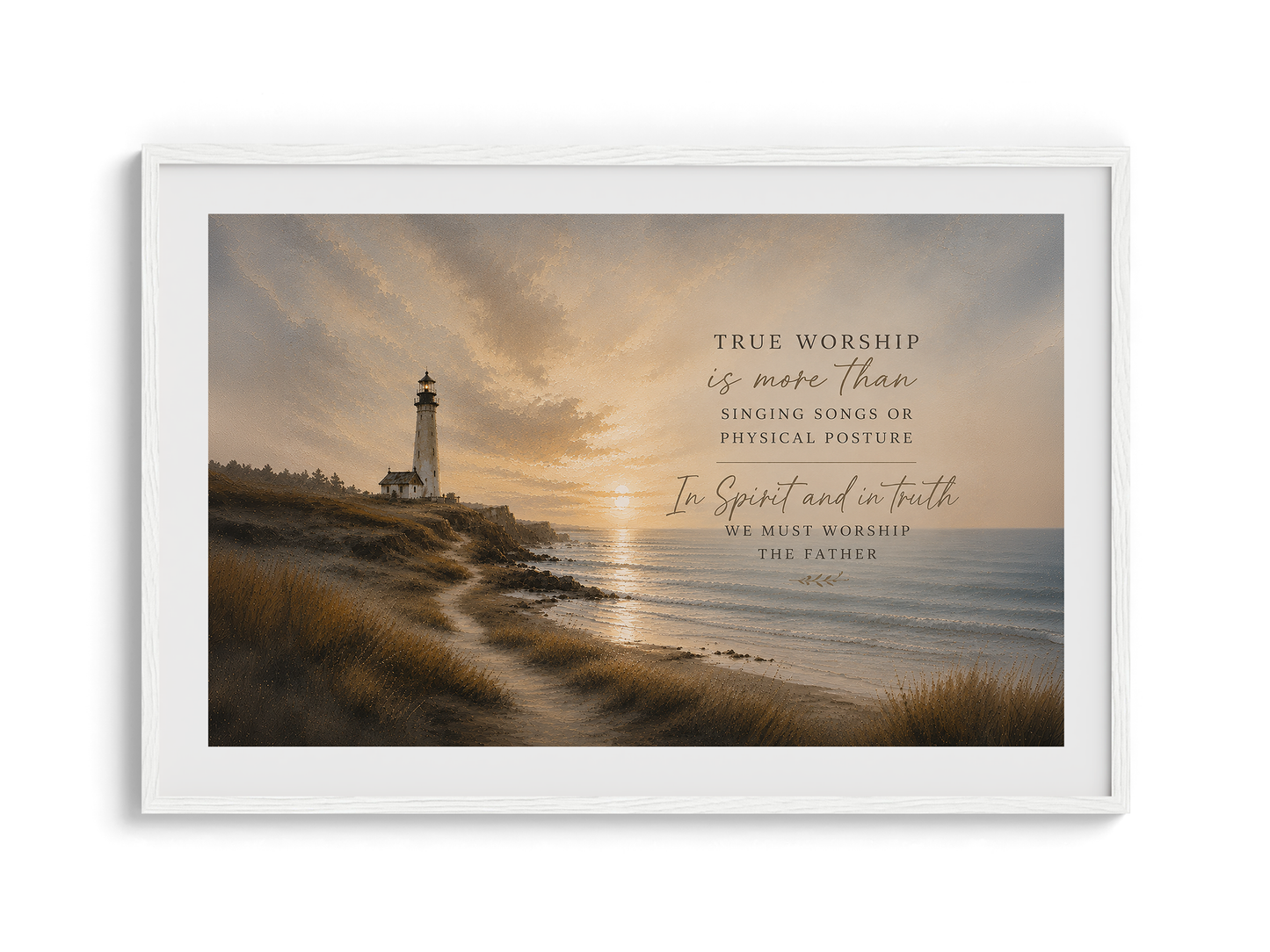 True Worship Lyrics Art — Lighthouse | Posters, Framed Posters and Canvases