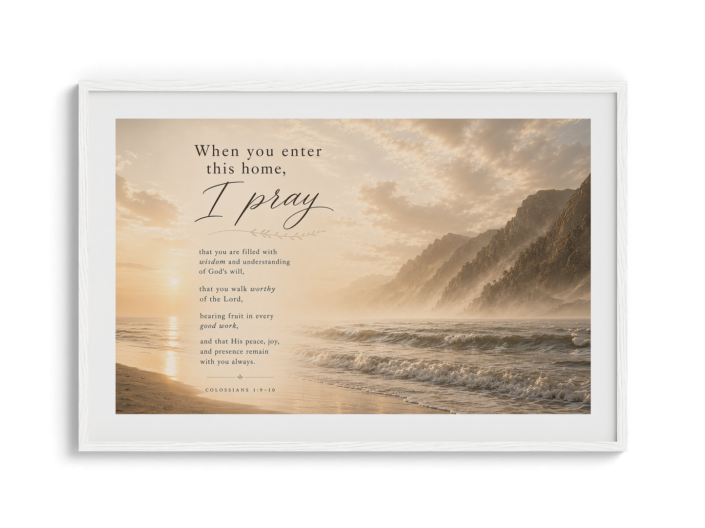 I Pray this For You Wall Art — Warm Coastal | Posters, Framed Posters and Canvases