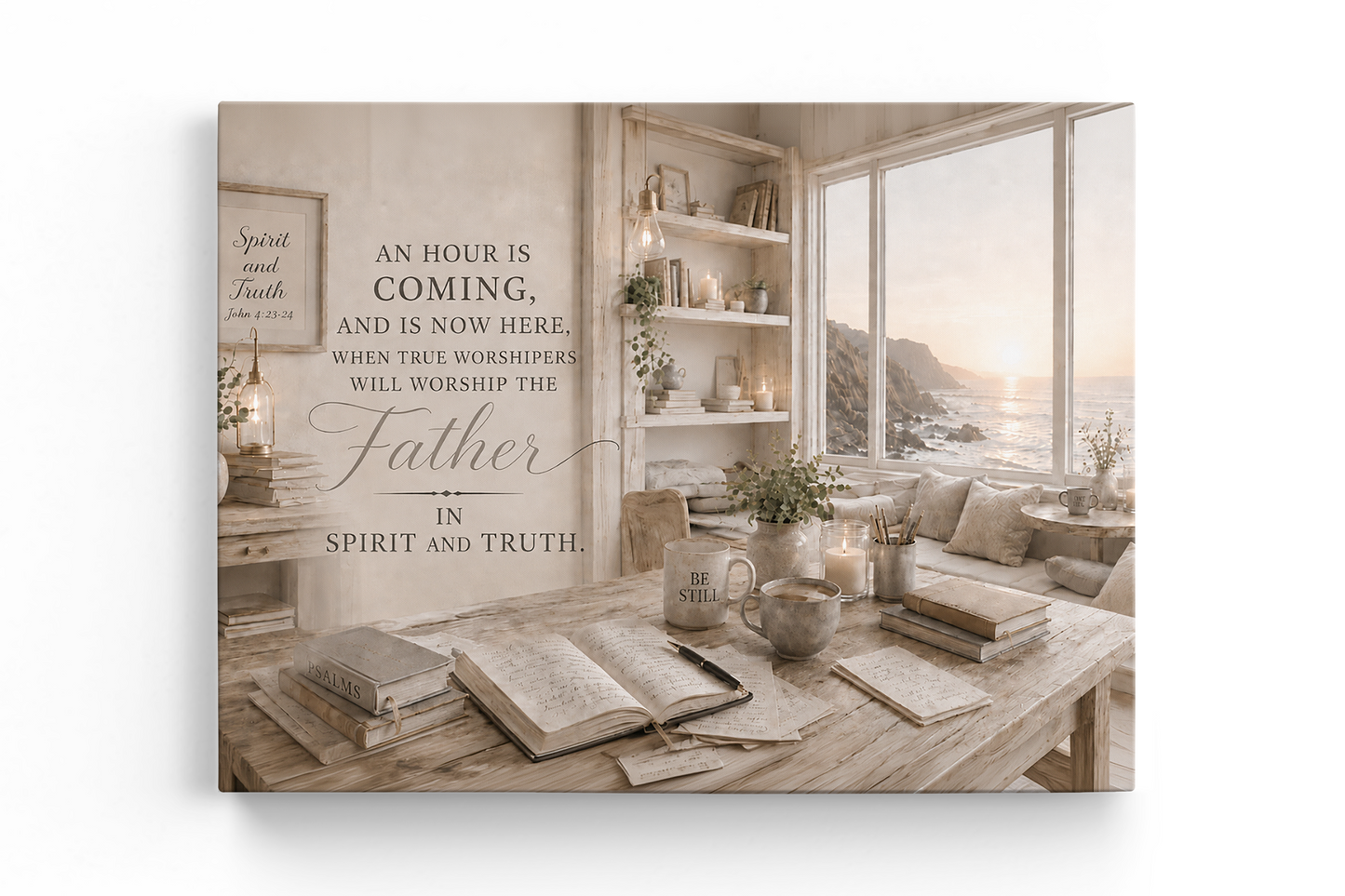 In Spirit and Truth  Lyrics Art | Coastal Study | Canvas