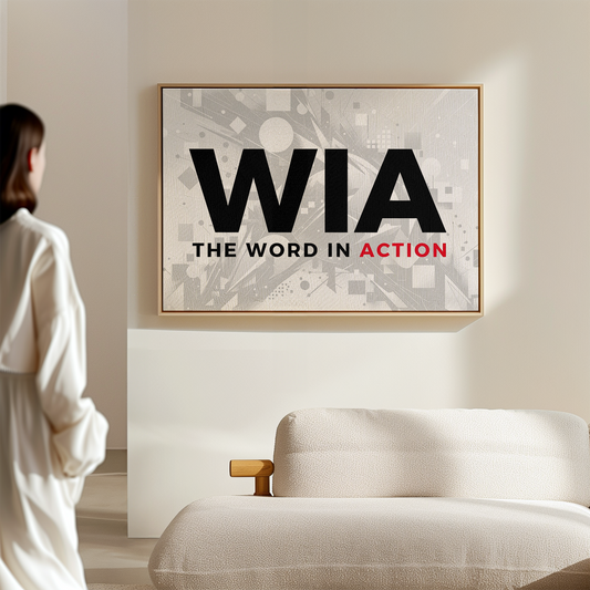 The Word in Action — Framed Canvas