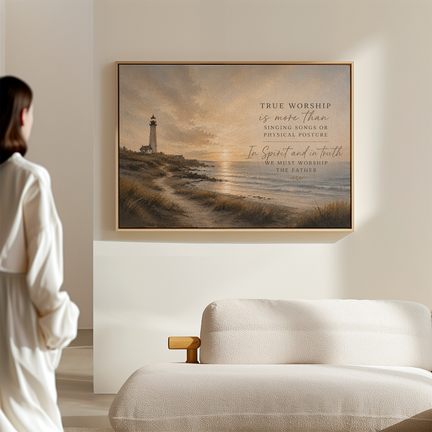 True Worship Lyrics Art | Lighthouse | Framed Canvas