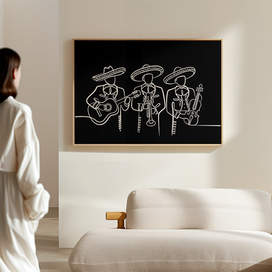 Mariachi Band v4 — Framed Canvas