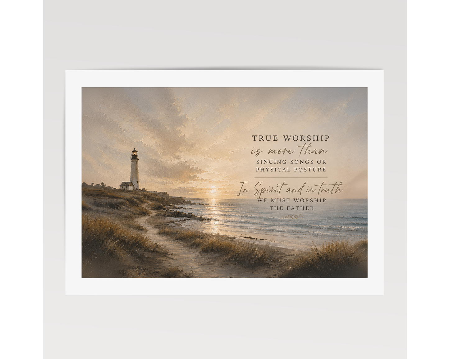 True Worship Lyrics Art | Lighthouse | Posters and Framed Posters