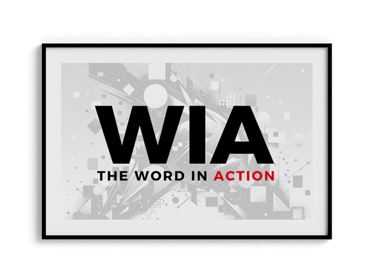 The Word in Action — Wooden Framed Poster