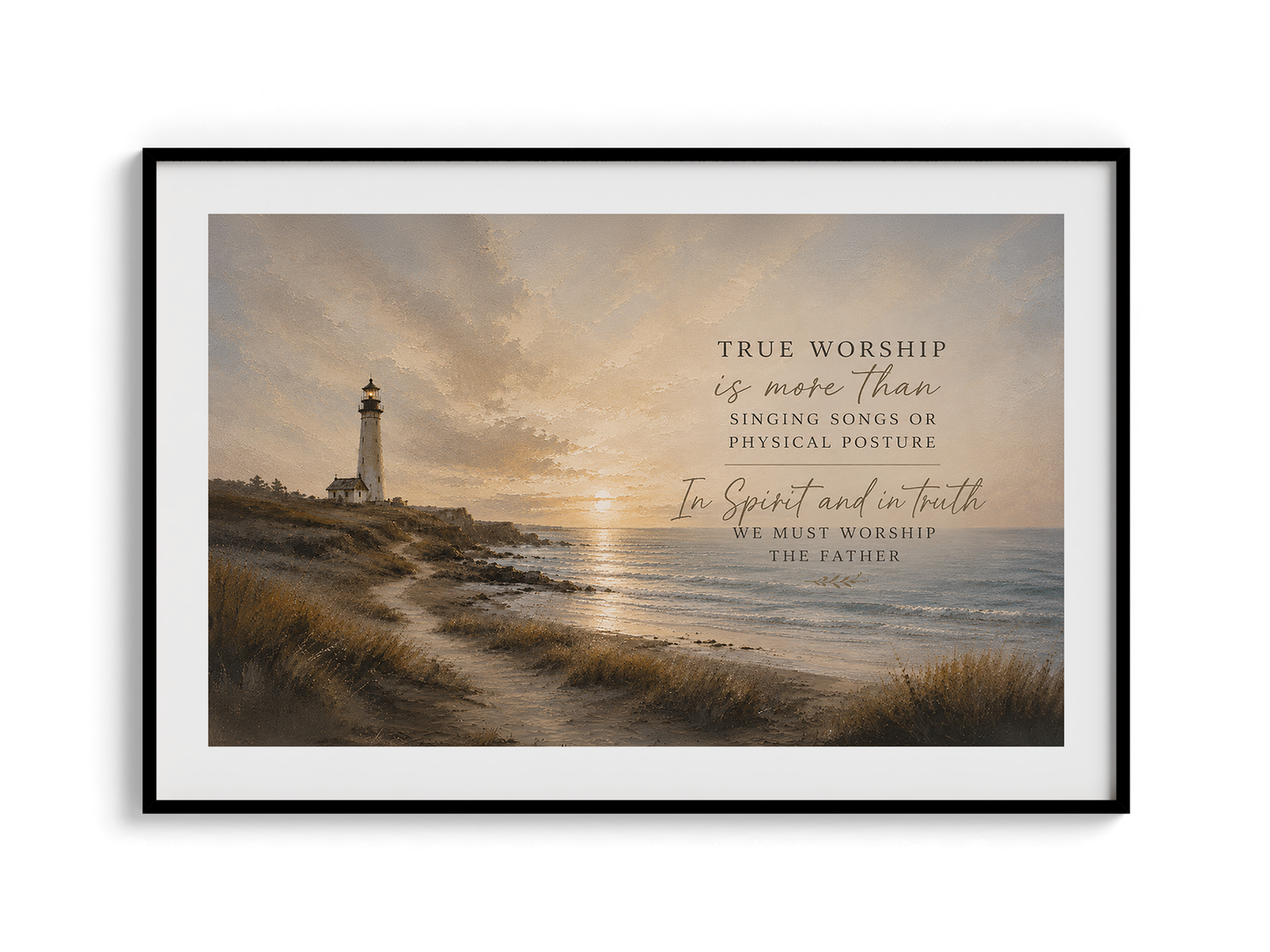 True Worship Lyrics Art | Lighthouse | Posters and Framed Posters