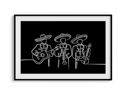 Mariachi Band v4 — Premium Wooden Framed Poster