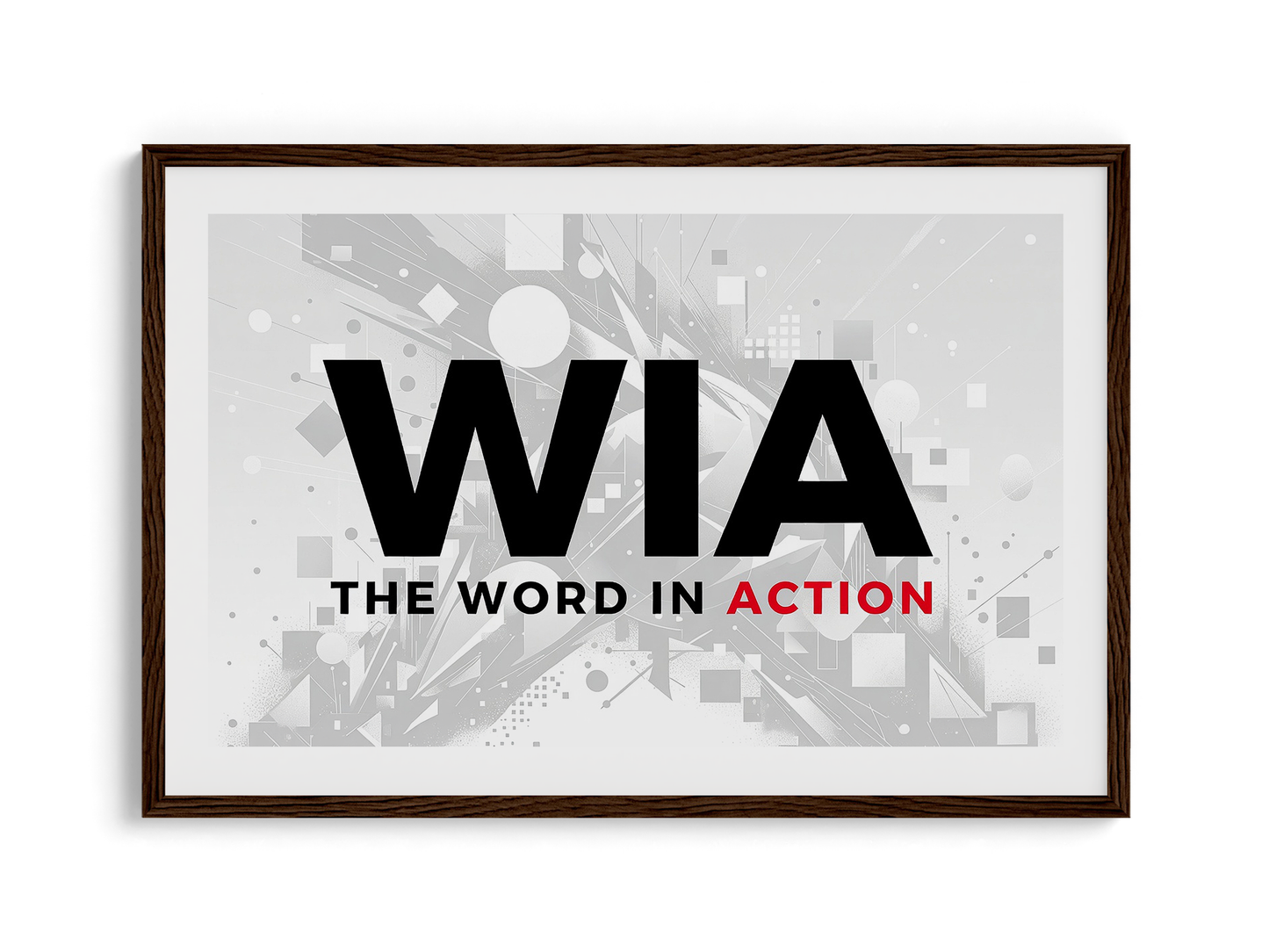 The Word in Action — Wooden Framed Poster