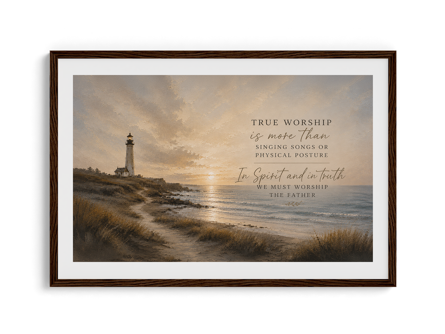 True Worship Lyrics Art | Lighthouse | Posters and Framed Posters