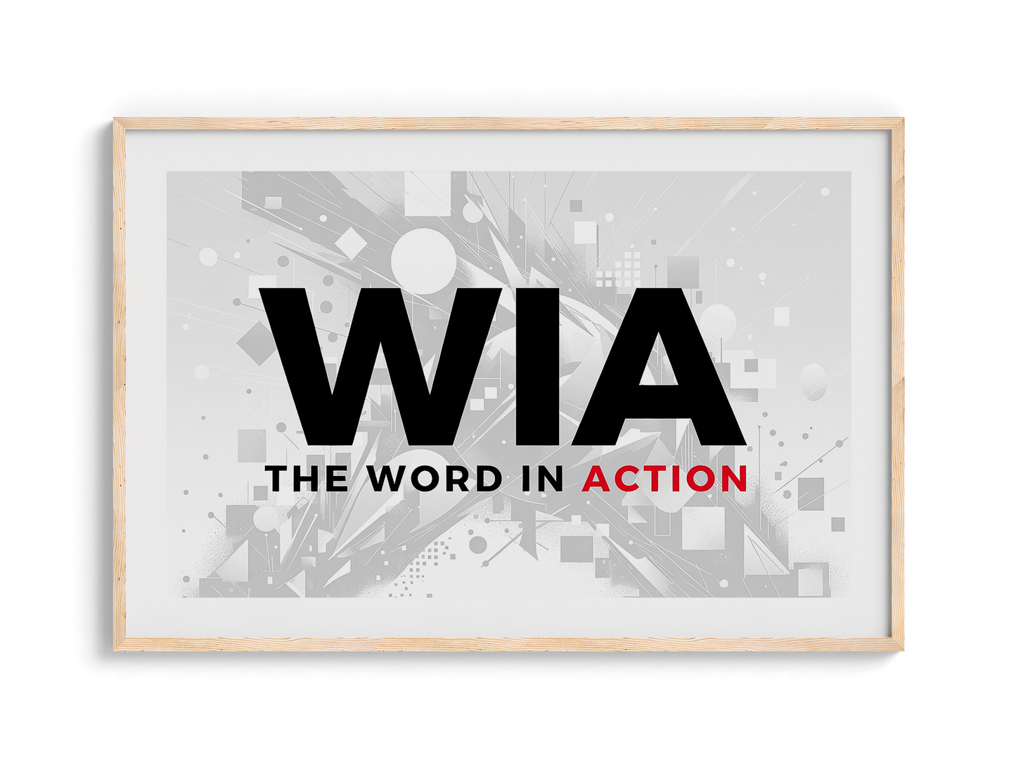 The Word in Action — Premium Wooden Framed Poster
