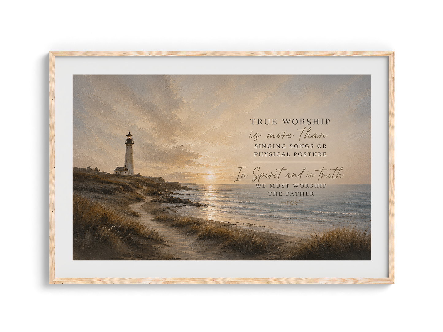 True Worship Lyrics Art | Lighthouse | Posters and Framed Posters