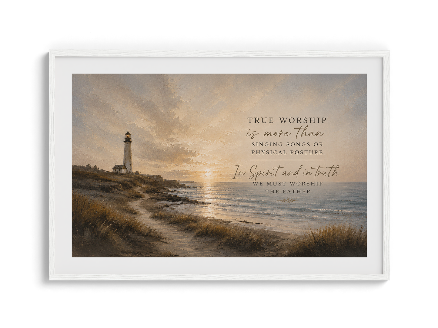 True Worship Lyrics Art | Lighthouse | Posters and Framed Posters