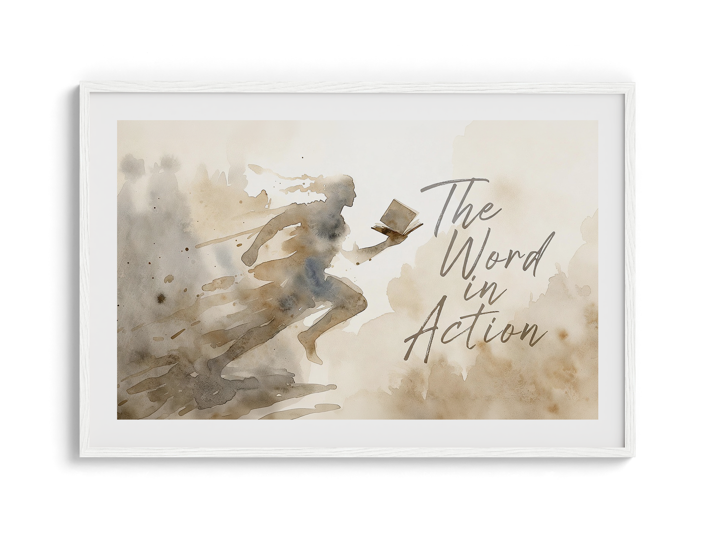 The Word in Action v2 — Premium Wooden Framed Poster