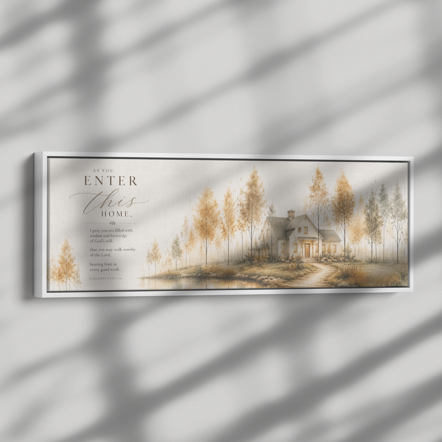 I Pray this For You Wall Art — Watercolor | Panoramic Framed Canvas
