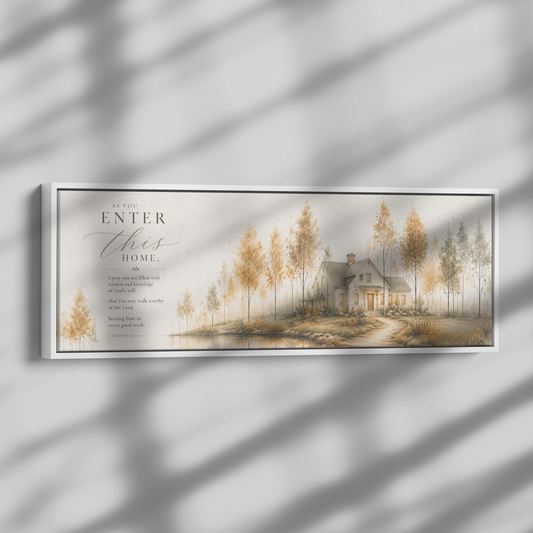 I Pray this For You Wall Art — Watercolor | Panoramic Framed Canvas Horizontal