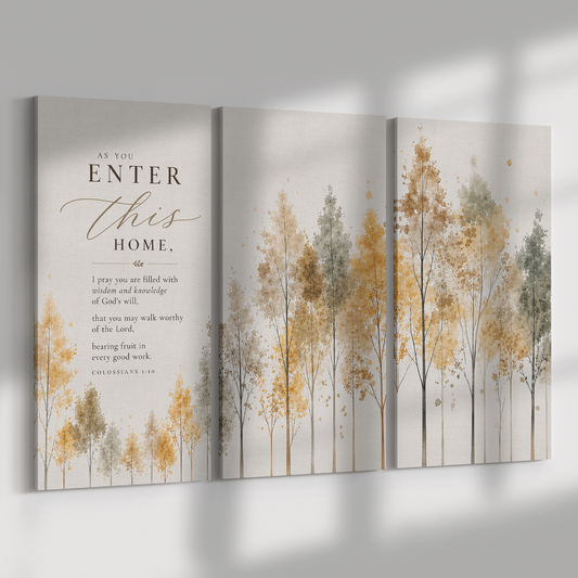 I Pray this For You Wall Art — Watercolor | 3 Piece Canvas Horizontal