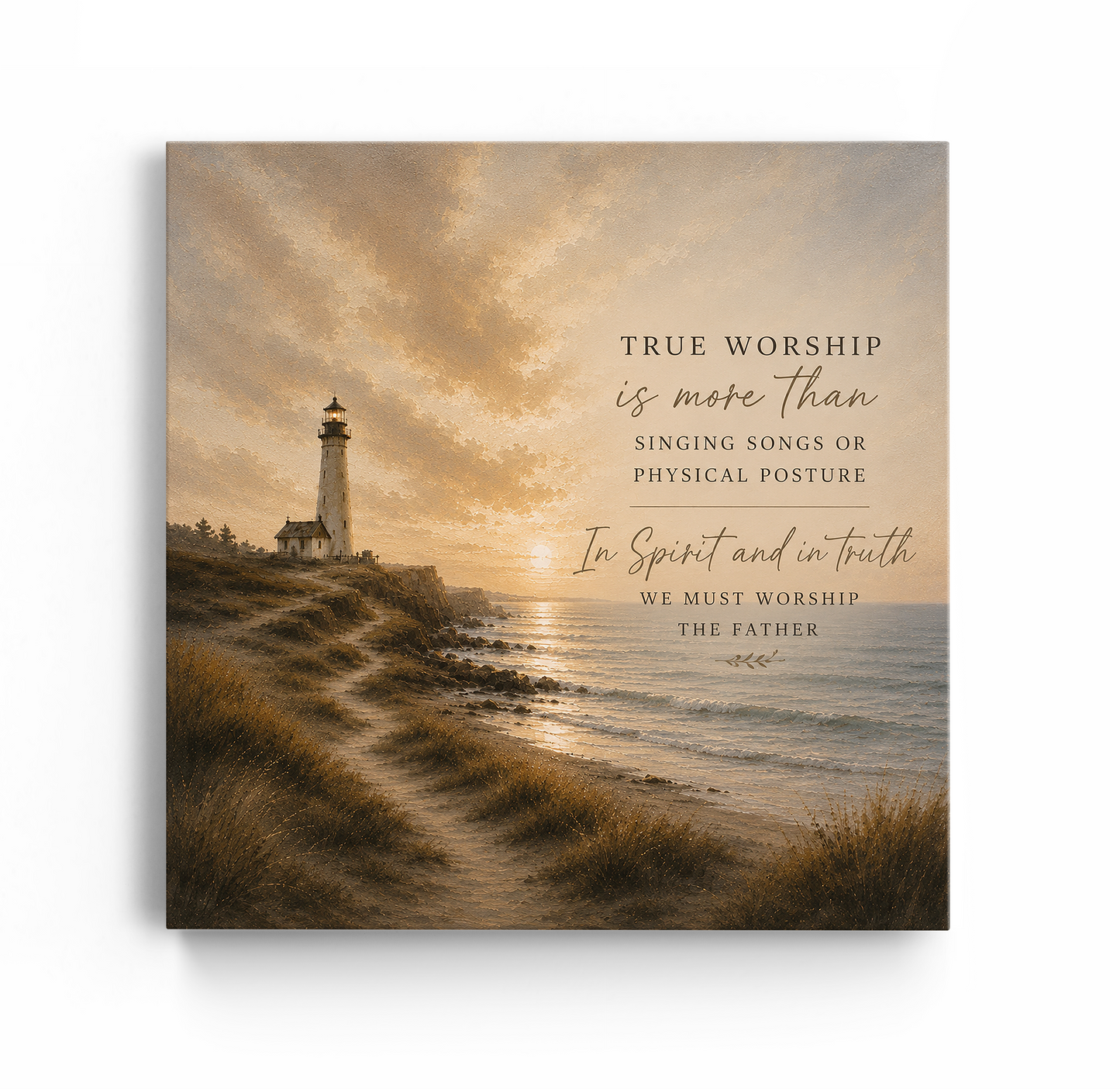 True Worship Lyrics Art — Lighthouse | Posters, Framed Posters and Canvases