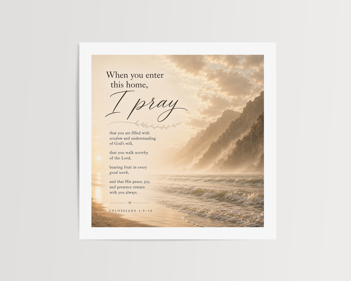 I Pray this For You Wall Art — Warm Coastal | Posters, Framed Posters and Canvases