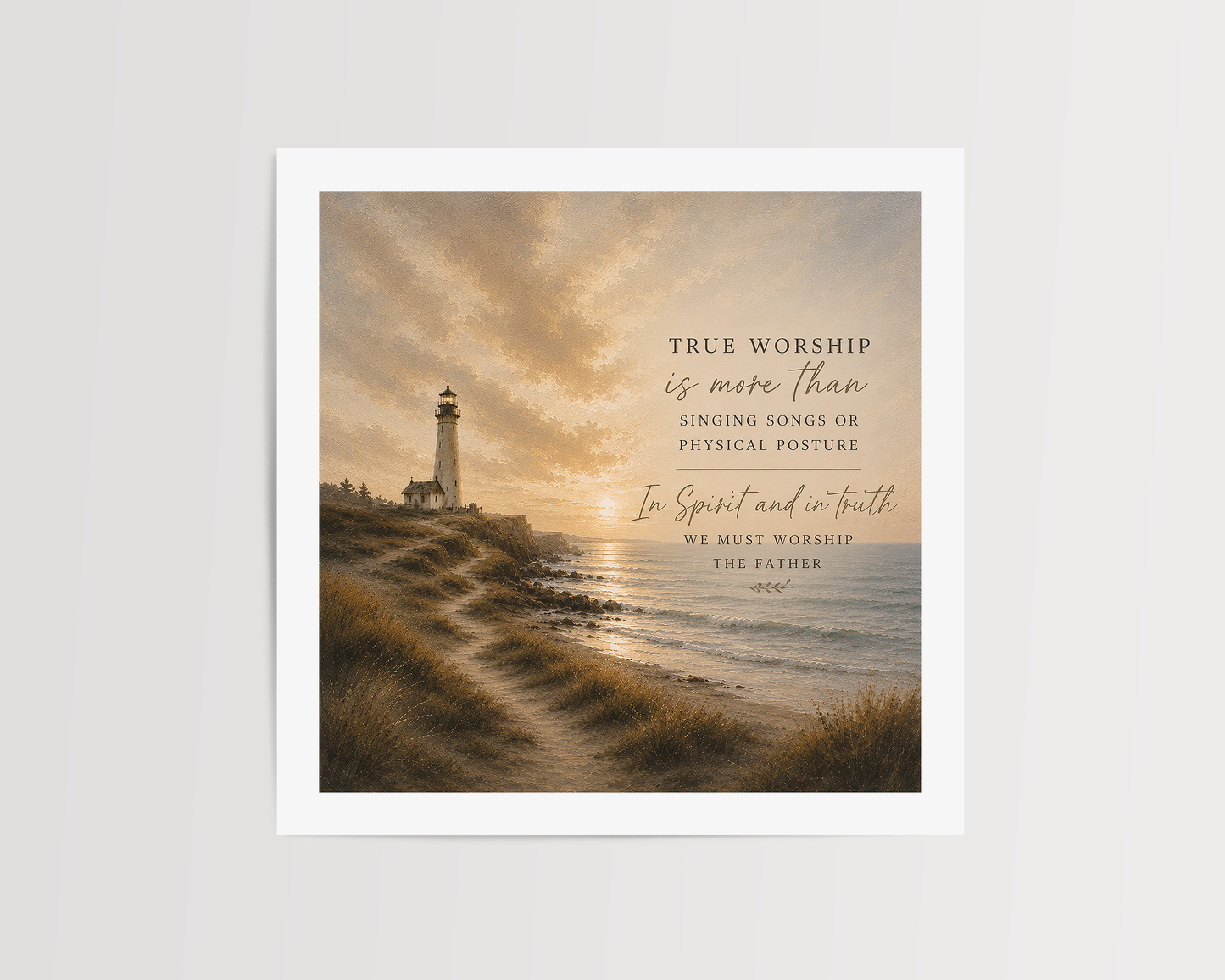 True Worship Lyrics Art — Lighthouse | Posters, Framed Posters and Canvases