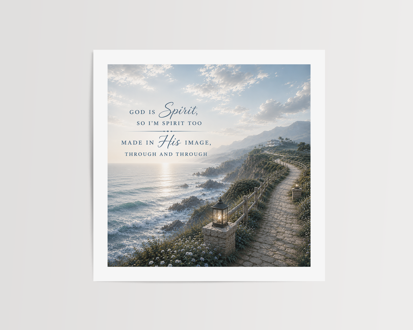 God is Spirit Wall Art - Coatal path | Posters, Framed Posters and Canvases