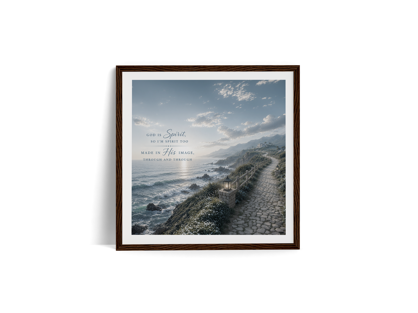 God is Spirit (Neutral) — Premium Wooden Framed Poster