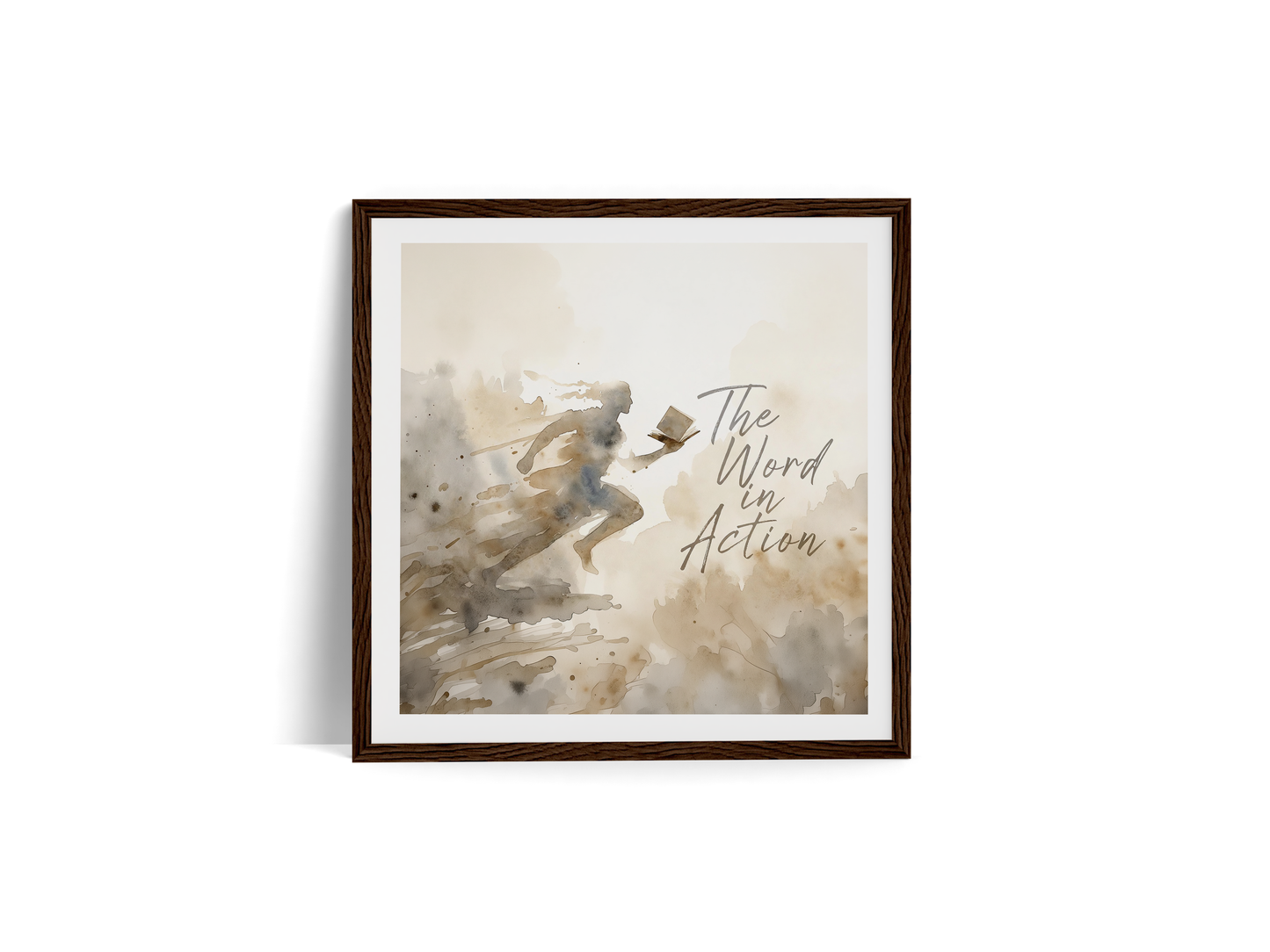 The Word in Action v2 — Wooden Framed Poster